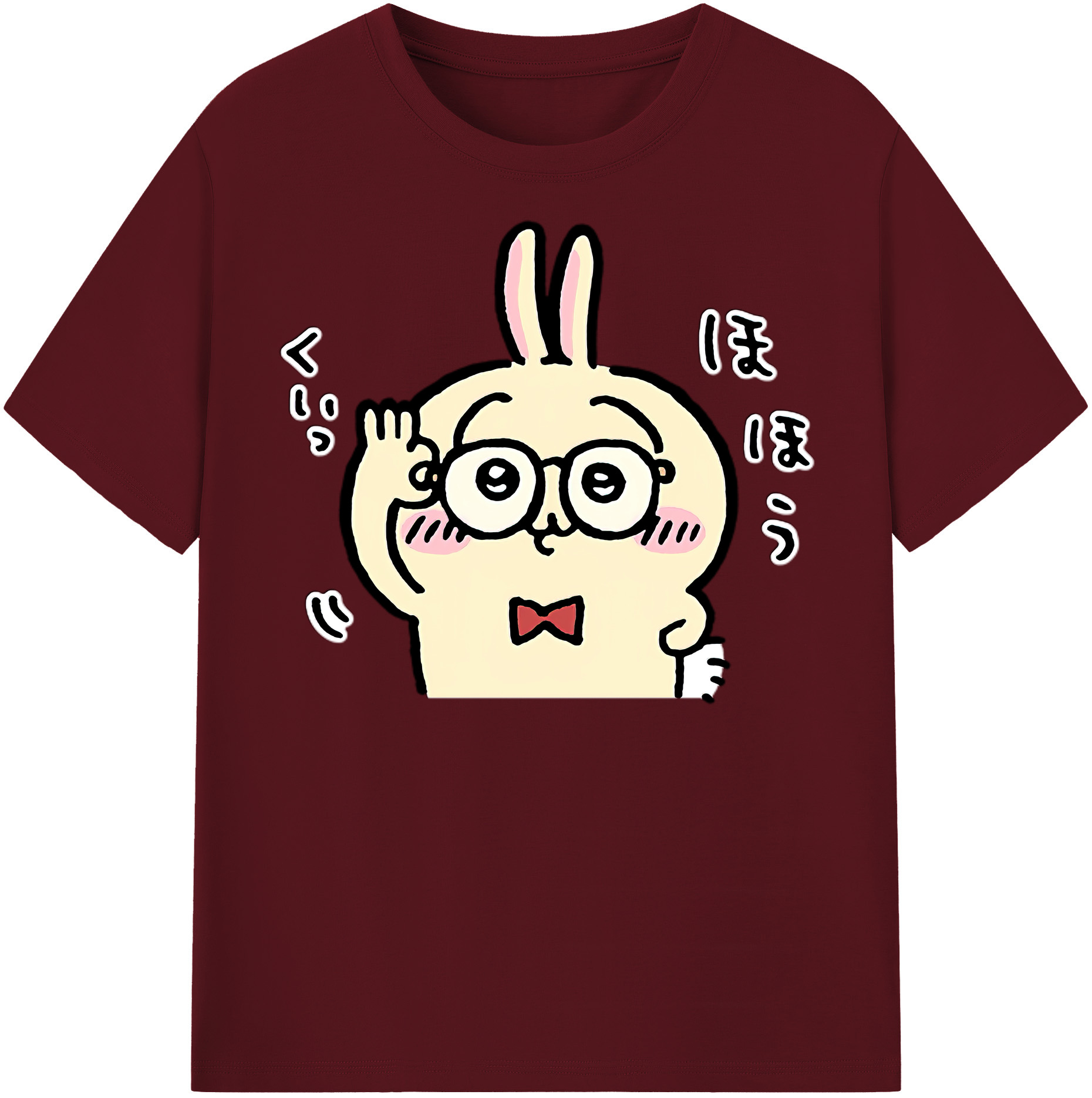 （画像用） ちいかわ うさぎ Chii-kawa usagi 綿100％半袖Tシャツ（フロントプリント）